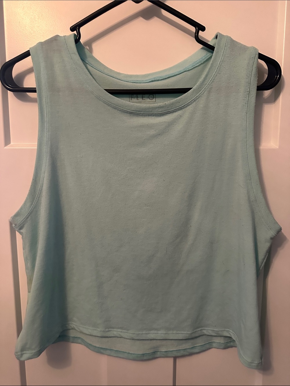 Fleo Light Blue Cropped Tank Top